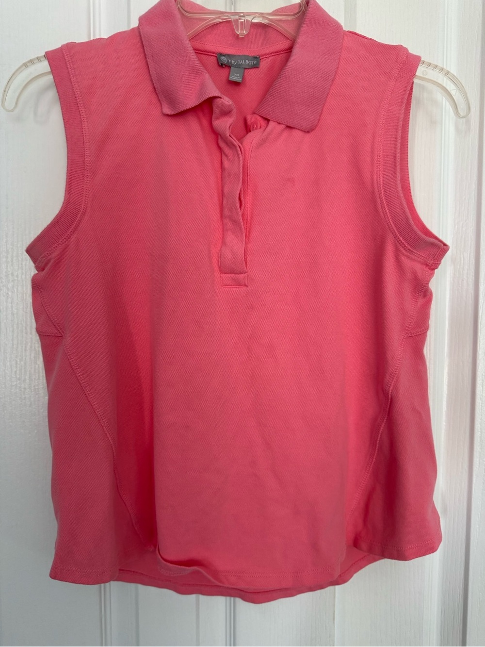 Talbots Coral Sleeveless Polo Tank